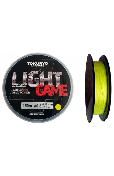 Line TOKURYO LIGHT GAME X4 Yellow 2,5 PE 150m 0,270mm 30lb