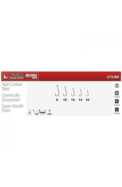 Hooks KUJIRA 175 (Nr. 12, BN, multipurpose, pack. 10 items)