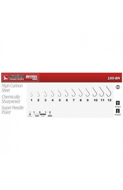 Hooks KUJIRA 180 (Nr. 11, RED, multipurpose, pack. 8 items)