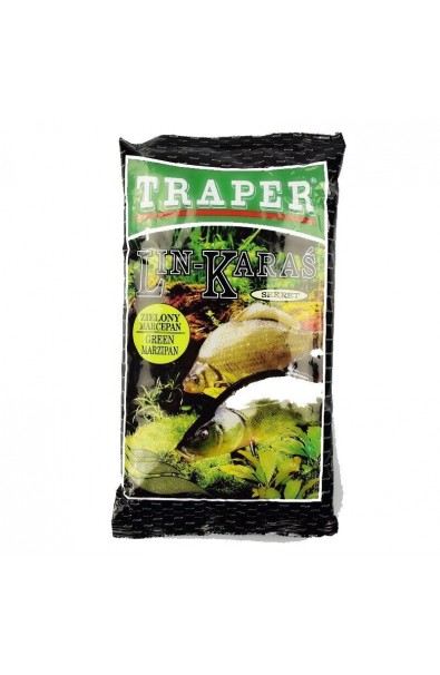 Groundbait TRAPER SEKRET LIN-KARAS GREEN MARZIPAN  2500 g