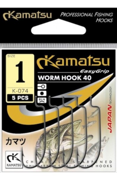 KAMATSU Worm Hook 40 K-074 Size 1 qty 5