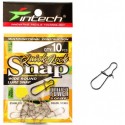 INTECH Quick Lock Snap Size 0 18kg qty 10 Nickel