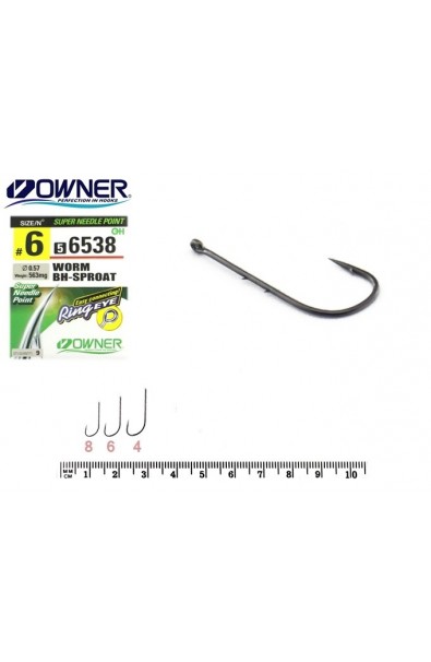 OWNER Worm BH-Sproat 56538 Size 6 qty 9