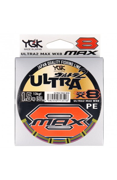 YGK Ultra2 Max WX8 1.2 10.8kgf 150m Multi Color
