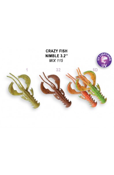 CRAZY FISH Nimble 3.2inch 72-80-M115-6-F