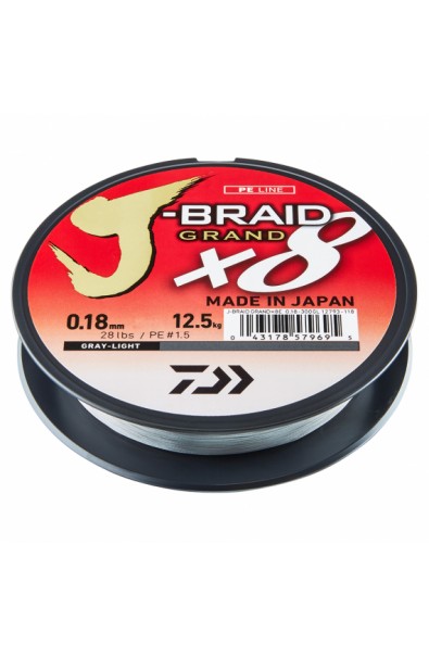 DAIWA J-Braid Grand x8 3.0 22kg 135m Gray-Light