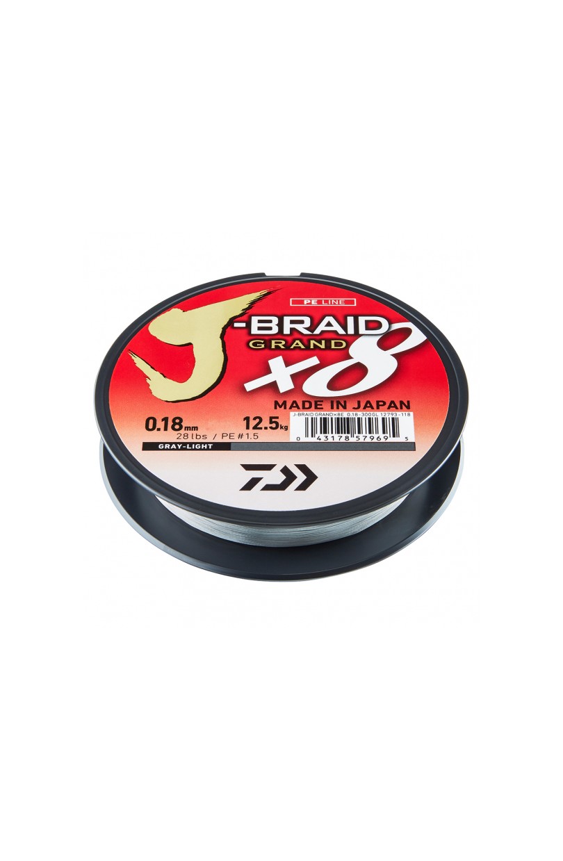 DAIWA J-Braid Grand x8 2.5 19.5kg 135m Gray-Light 