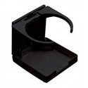 Glass holder, foldable, plastic, black