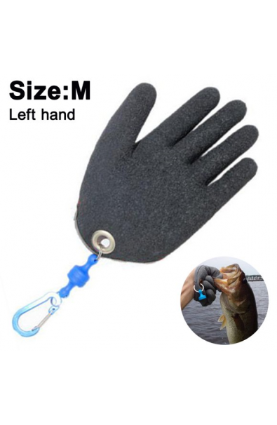 Fishing Gloves Anti-Slip M size Left Hand Magnetic
