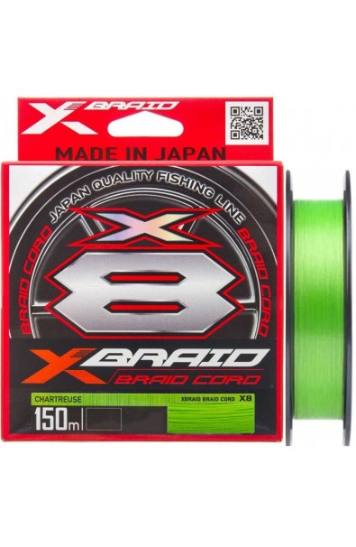 YGK X-Braid Braid Cord X8 1,2 25lb 150m Chartreuse