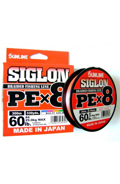 Sunline SIGLON PE x 8 60lb PE 4 29kg.150 m. Multi Color