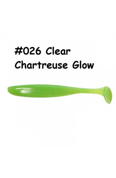 Easy Shiner 4.5 inch - 026S Clear Chartreuse Glow 6 Tails