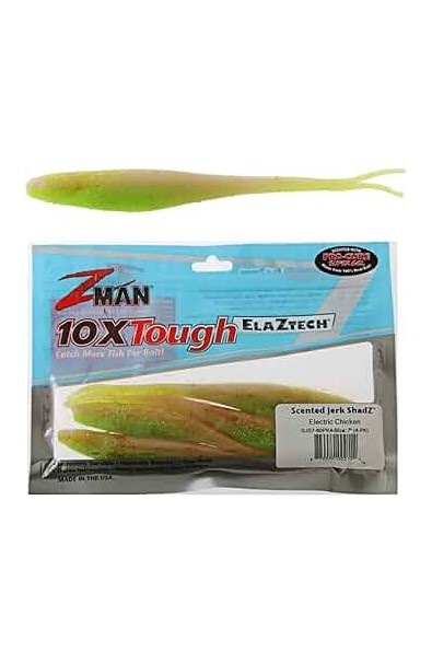 ZMAN Scented Jerk ShadZ Nr 5 Electric Chiken qty 5