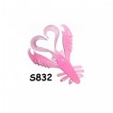 BAIT BREATH Soft Bait Virtual Craw Size 3.6 inc Color S832 Grow Pink Keim Light UV 8pcs