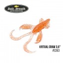 BAIT BREATH Soft Bait Virtual Craw Size 3.6 inc Color S351 UV Hologram Clear Red 8pcs