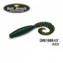 BAIT BREATH Soft Bait Breathe FD Curly Grub Size 3.5 inch Color UR28 MotorOil Green 10pcs