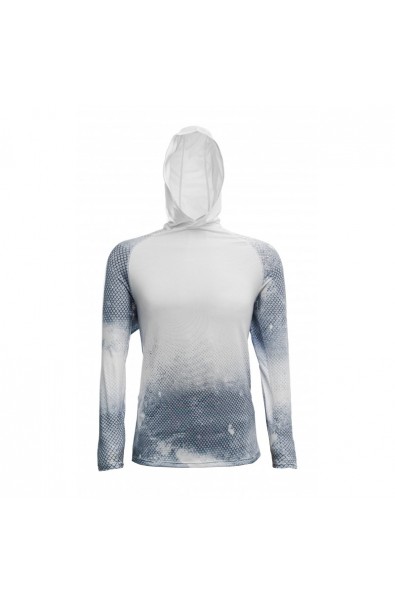 OUTFISH Fishscale Solar Hoodie Color Grey Size L Ultraviolet Protection Factor 50 