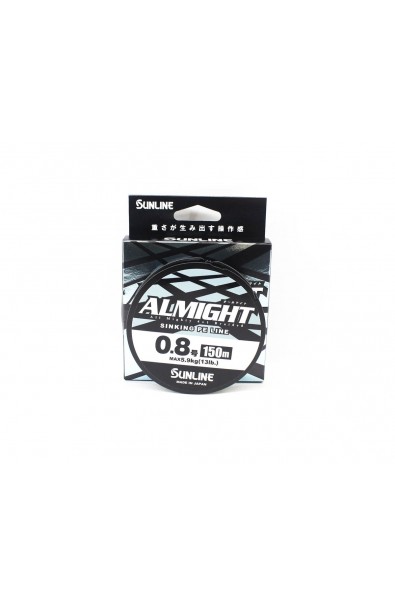 SUNLINE Almight Sinking PE Line 0.8PE Max 5.9kg Lenght 150m Olive