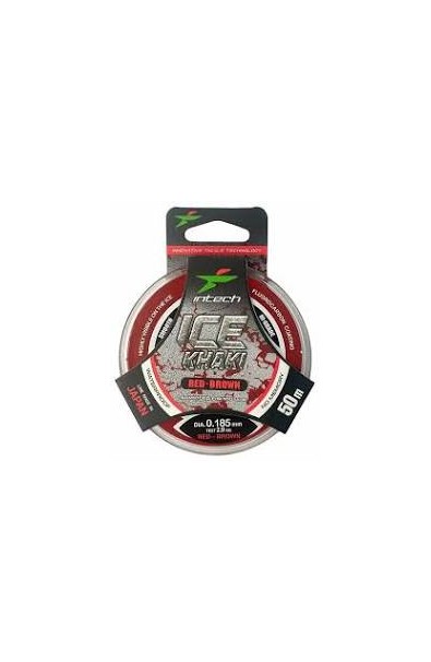 INTECH Ice Line Khaki 0,165mm Test 2,3kg 30m Red/Brown