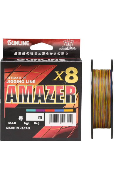 SUNLINE Amazer X8 PE Jigging Line 3.0 200m Max 24.5kg 54Lb Multicolor