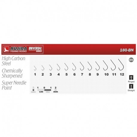 Hooks KUJIRA 180 (Nr. 10, BN, multipurpose, pack. 10 items)