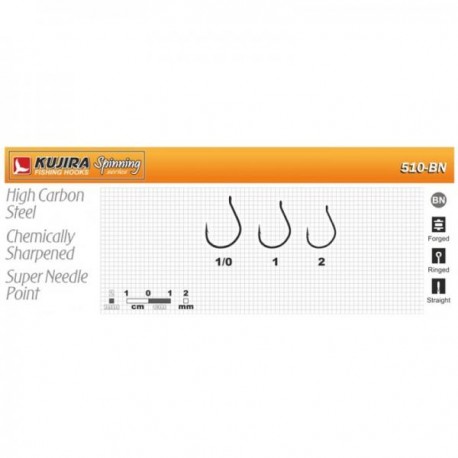 Hooks KUJIRA 510 (Nr. 2, BN, jig, pack. 5 items)